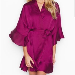 Victoria’s Secret Flounce Satin Robe/Kimono